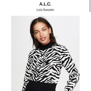 ALC zebra print sweater